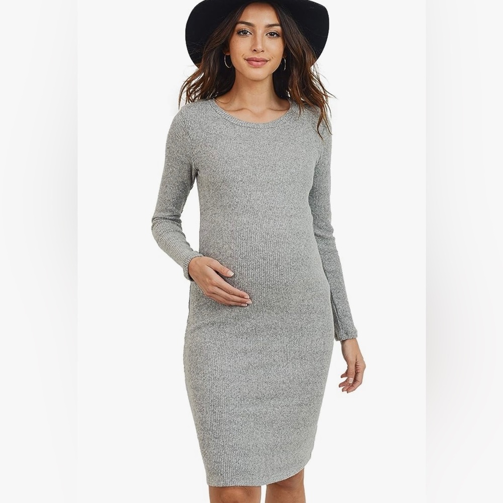 Amazon Ribbed Maternity Dress